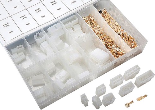 Flachsteckergehäuse set mit - set,