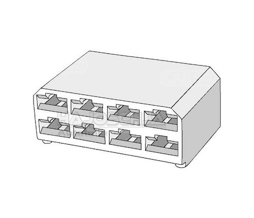 Flachsteckergehäuse 8fach - flachsteckergehäuse,