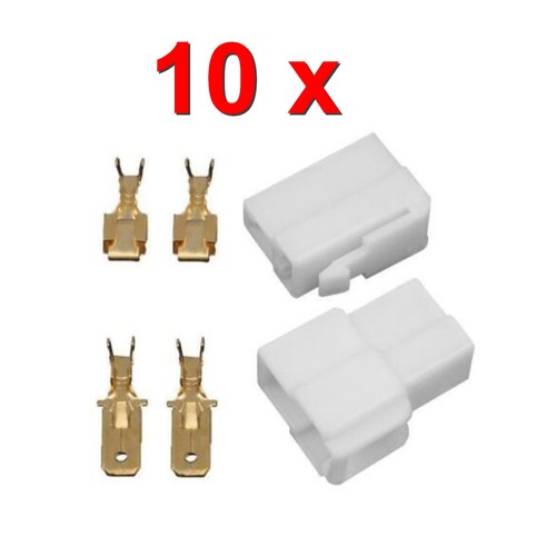 10x flachstecker gehäuse - 10x,